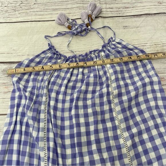 Maaji Seersucker Magnolia Short Dress Purple White Size M - Picture 5 of 9